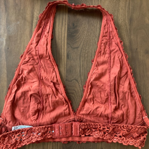 FOREVER 21 Marron lace halter bra, women’s size L - Picture 4 of 4